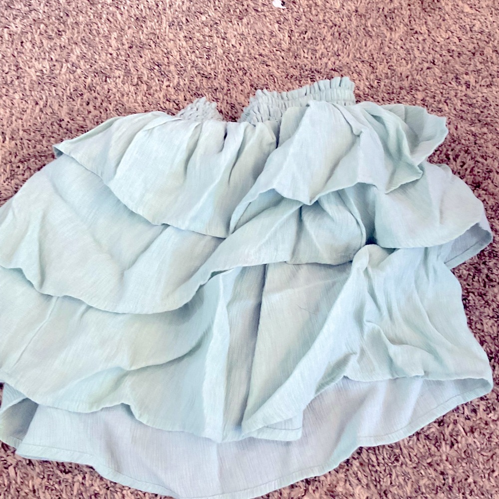 Light green ruffle skirt